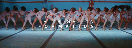 Gif of women standing in a line in Beyonce's Formation music video