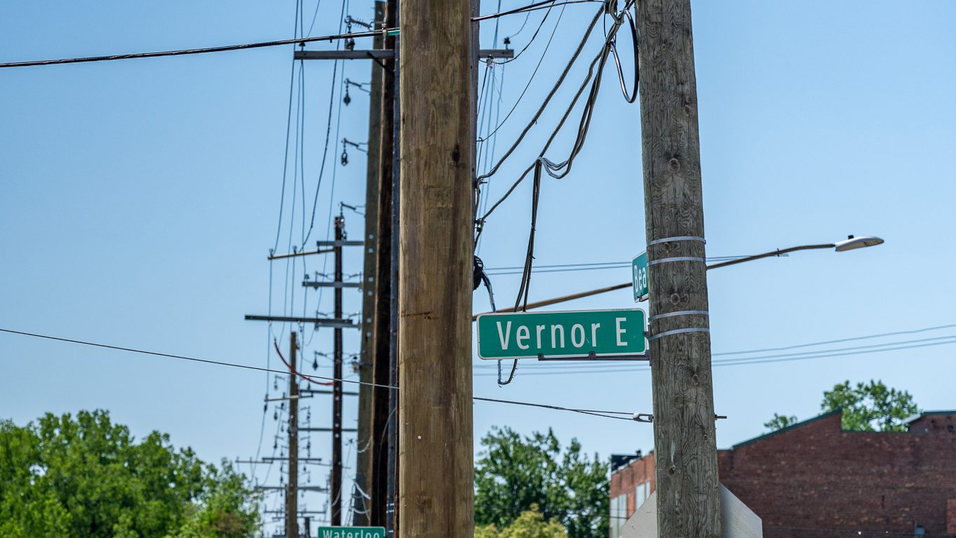 Vernor street sign in Detroit, Mich.