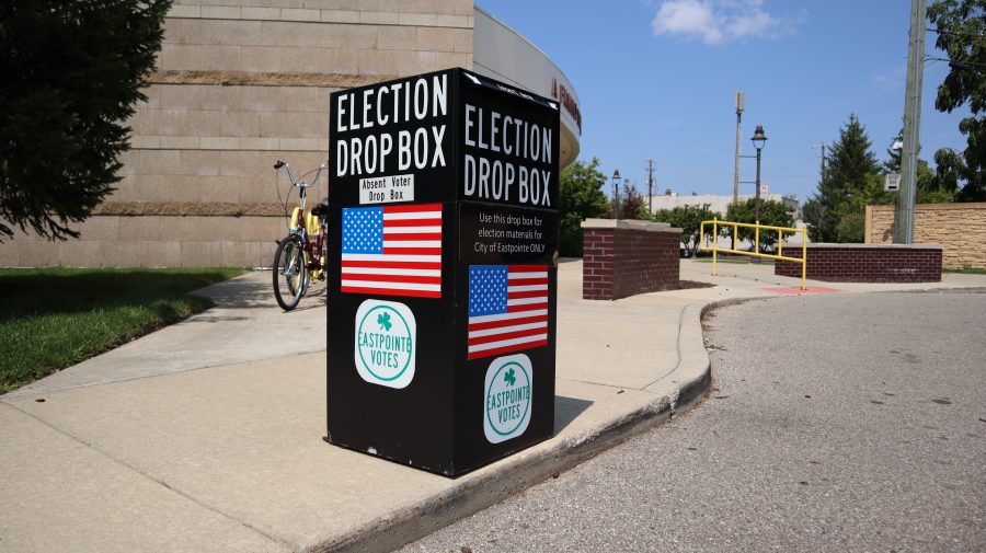 A photo of a ballot box in Eastpointe, Mich.