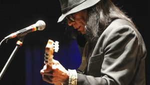 Singer-songwriter Sixto Rodriguez performs at the Beacon Theatre on April 7, 2013, in New York.