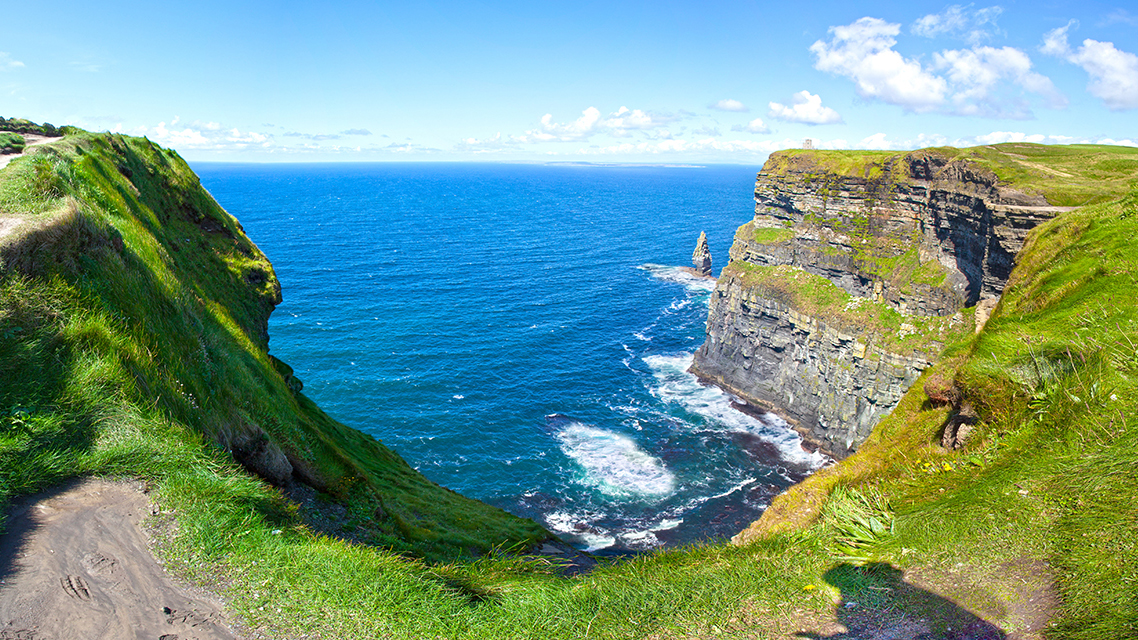 Cliffs Of Moher, County Clare, Ireland. Panoramic.