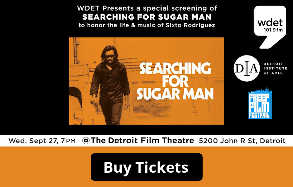 Buy tickets for Searching for Sugar Man documentary at the Detroit Film Theatre on September 27, 2023.