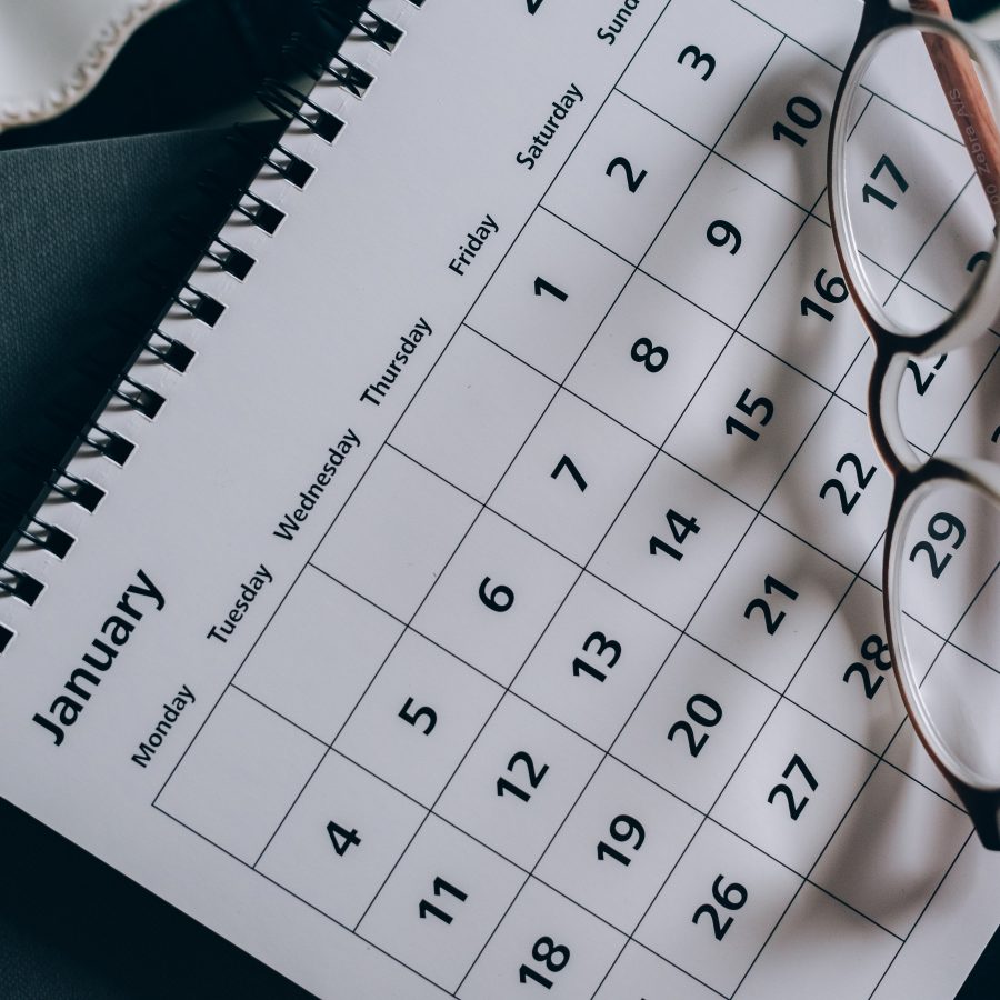 Stock photo of a calendar.