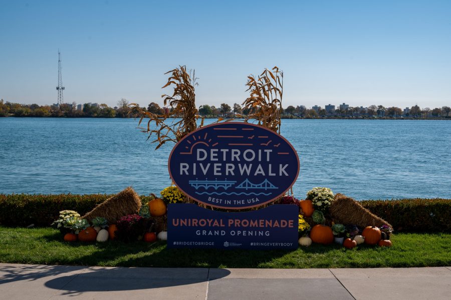 A ribbon cutting celebration was held on Saturday, Oct. 21 to mark the completion of the East Riverfront and Uniroyal Promenade.