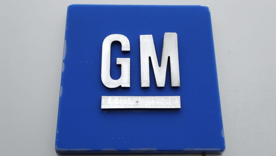 FILE - A logo of the General Motors is seen in Hamtramck, Mich., on Jan. 27, 2020.