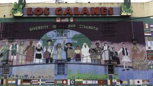 A mural outside of Los Galanes in Mexicantown on Detroit's Southwest Side.