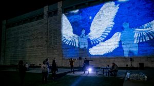 "Ephemeral Angels" by artist Mariana Carranza at Dlectricity is a Knight-funded project from Midtown Detroit, Inc.'s recent Cultural Center digital strategy.