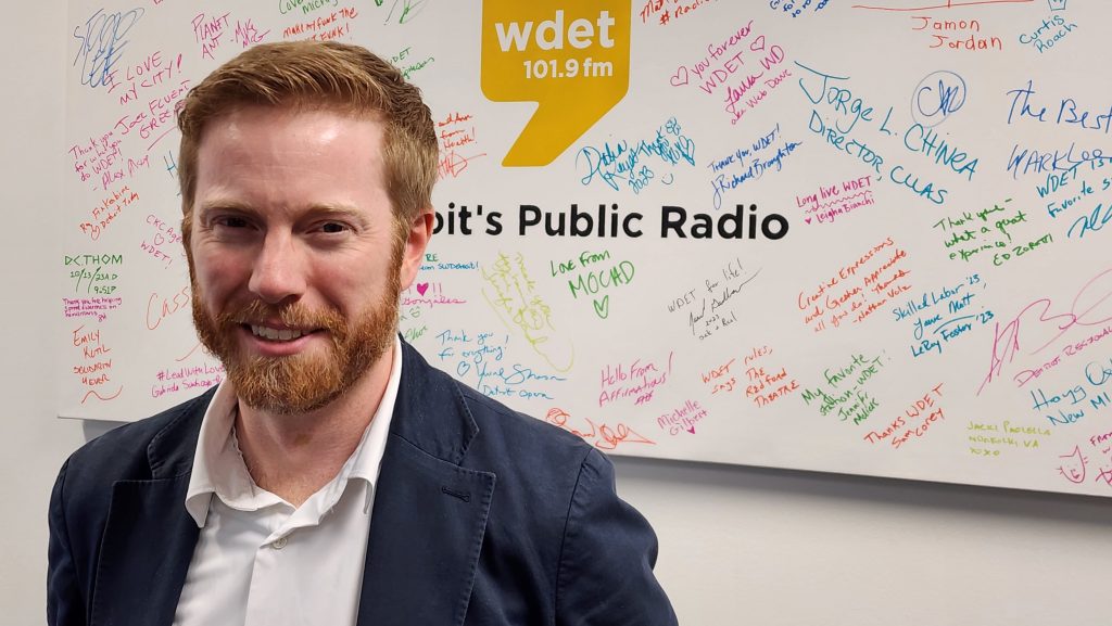 Rep. Peter Meijer (R-Mich.), at WDET Studios.