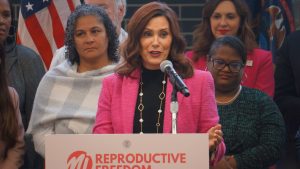Gov. Gretchen Whitmer says she looks forward to signing more laws that further roll back abortion restrictions.