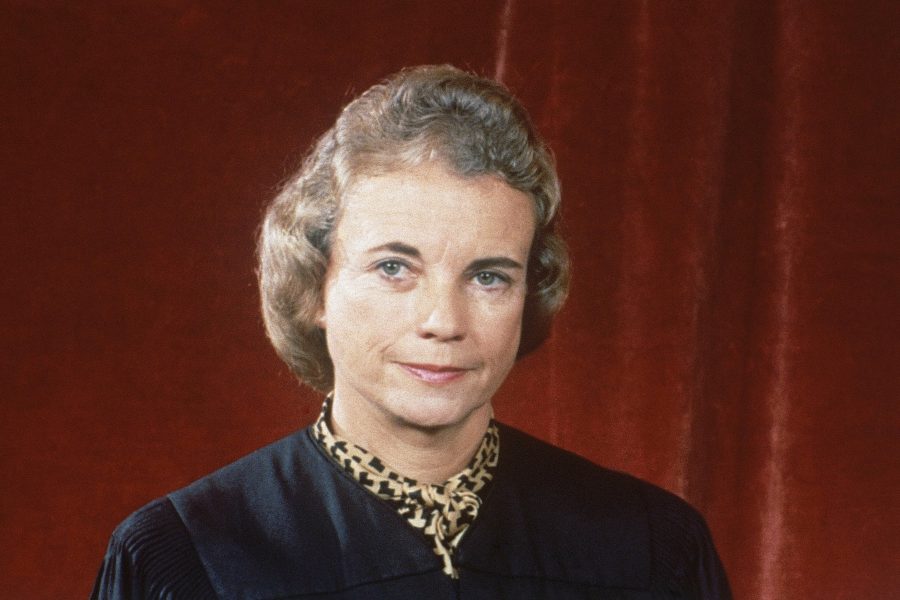 FILE - Supreme Court Associate Justice Sandra Day O'Connor poses for a photo in 1982.