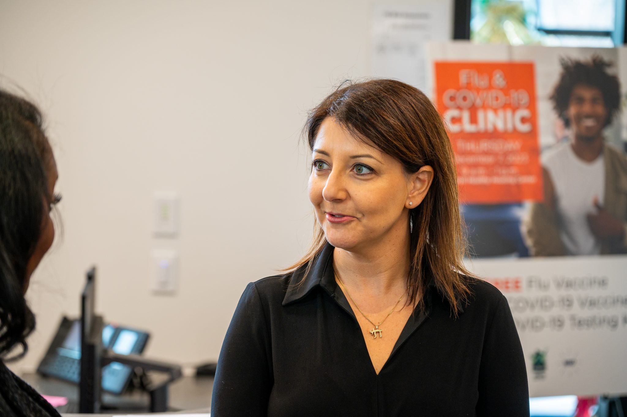 Dr. Mandy Cohen, director of the Centers for Disease Control and Prevention, visited a vaccine clinic in Detroit on Thursday, Dec. 7, 2023, to encourage Michiganders to protect themselves against respiratory illnesses.