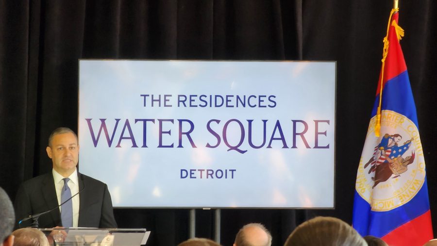 City officials gathered in Detroit on Tuesday, Feb. 6, for the grand opening of The Residences at Water Square, a new luxury apartment complex in downtown Detroit.