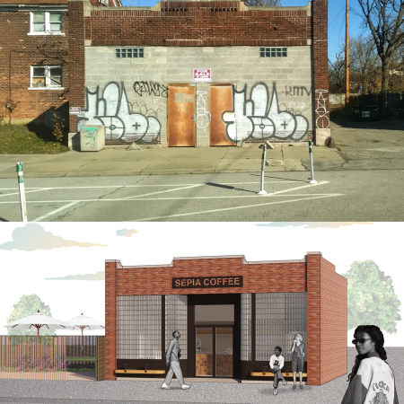 The Sepia Coffee building on Hamilton Avenue in Highland Park will house a roasting facility as well as the city's first espresso bar/tasting room.