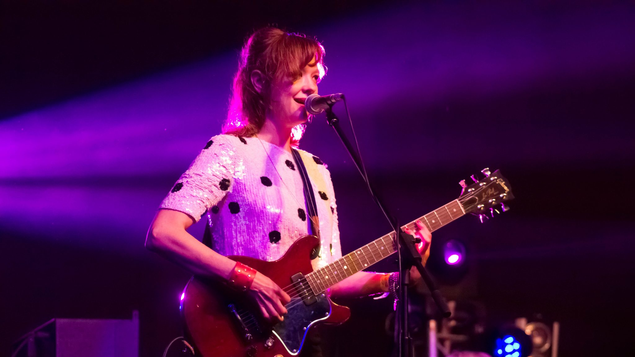 Mary Timony, vocalist and guitarist of the American band Ex Hex, at NOS Primavera Sound in Porto in 2015.