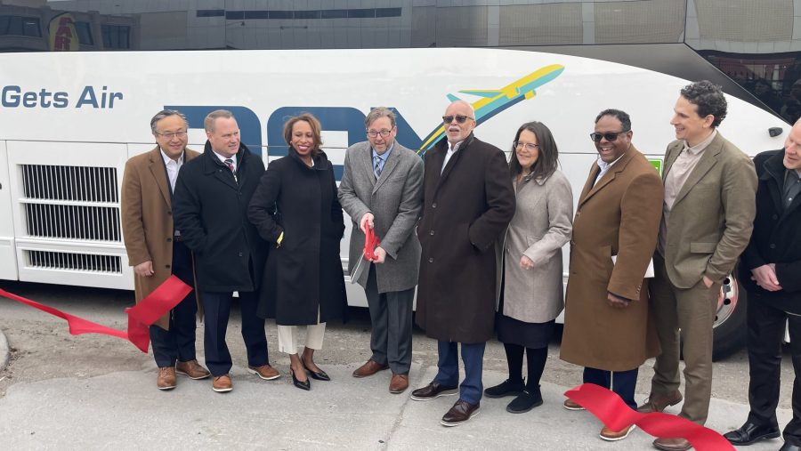 Local dignitaries joined representatives from the Regional Transit Authority of Southeast Michigan for a ribbon cutting ceremony at Detroit's Rosa Parks Transit Center on Thursday, March 21, 2024.