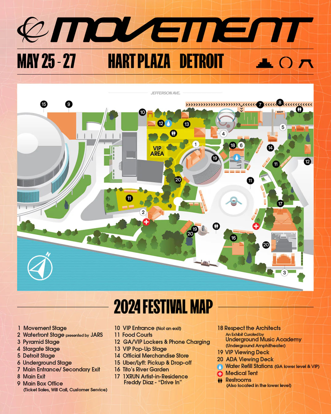 Movement 2024 festival map