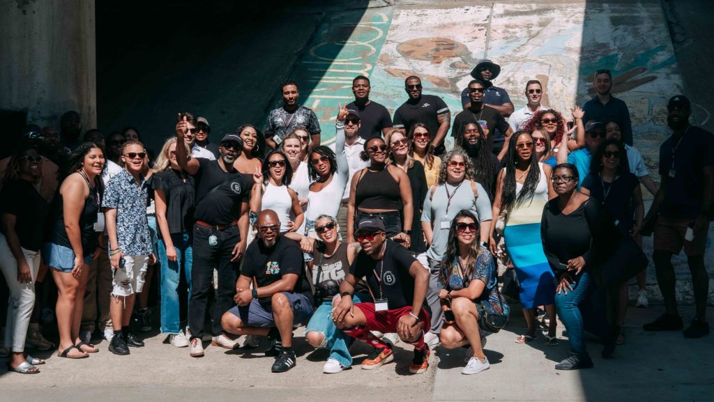 Black Owned Media Weekend 2023 attendees gather for a photo in Tulsa, Okla.