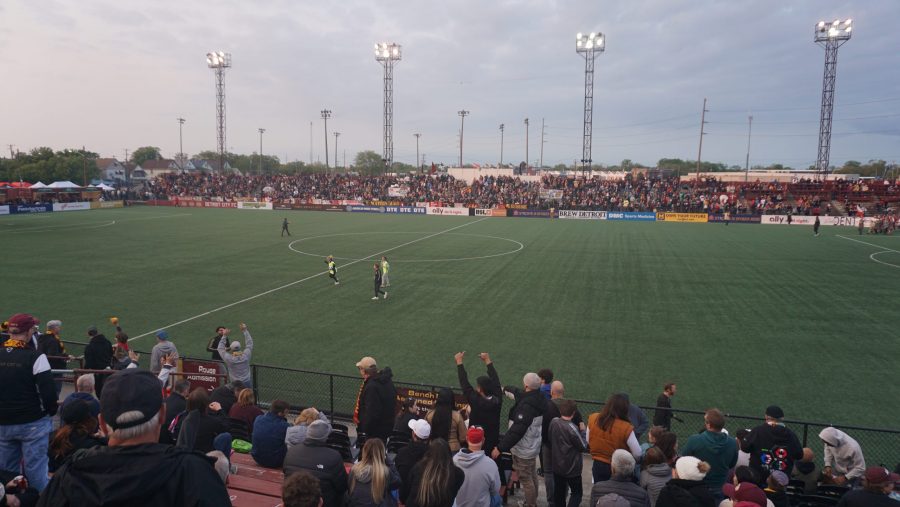 The Detroit City Football Club faces off against the San Antonio FC at Keyworth Stadium in Hamtramck, May 20, 2023.