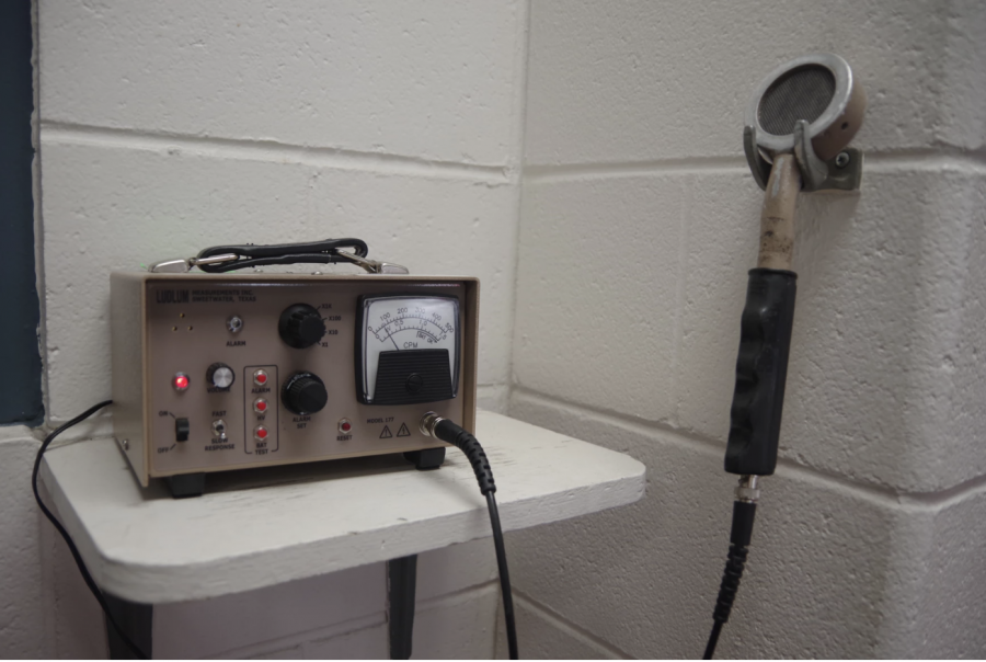 A Geiger counter at the Palisades Nuclear Power Plant.