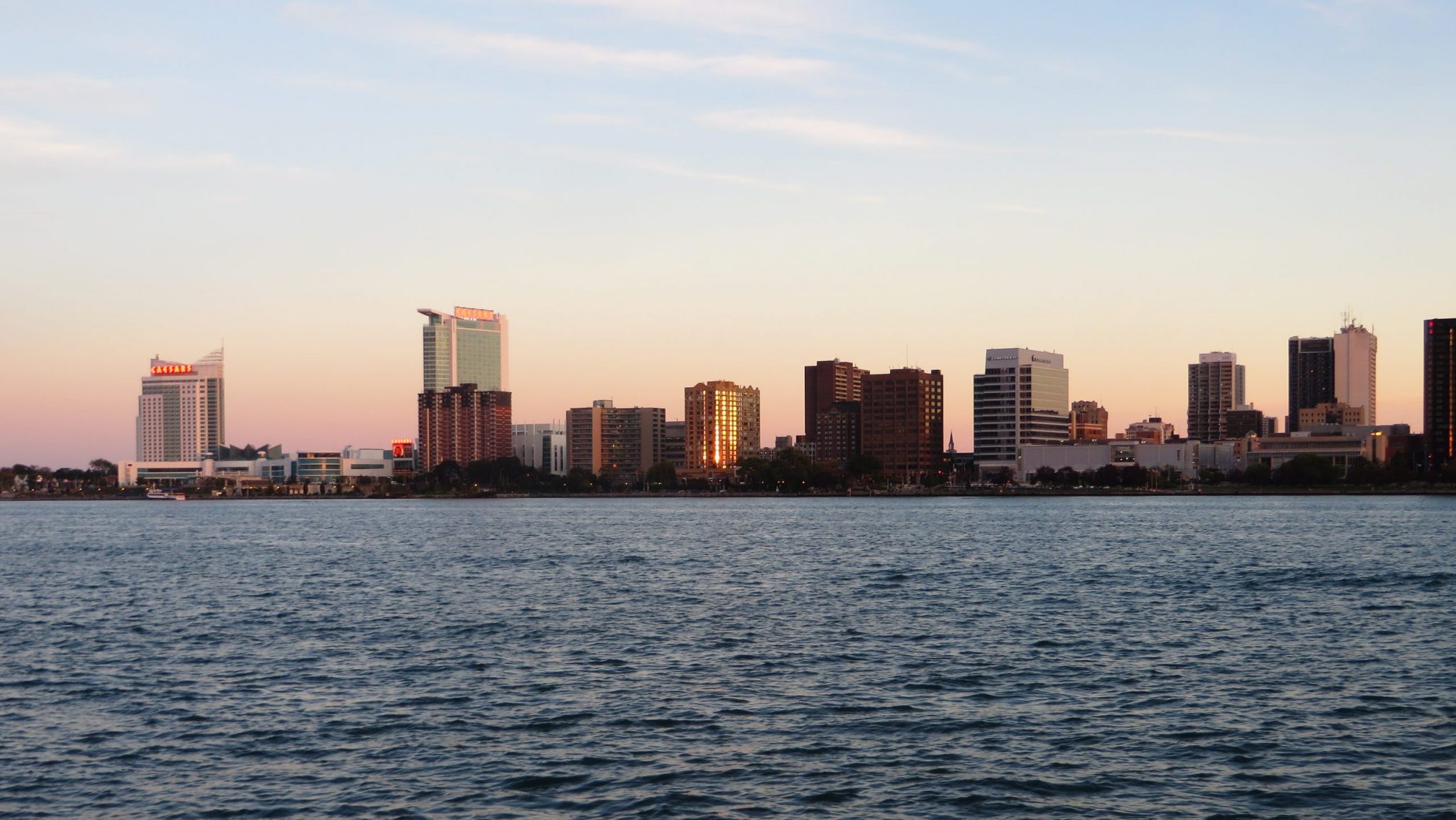 A view of the Windsor, Ontario skyline.