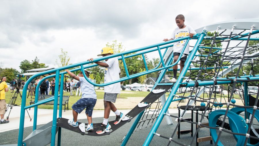 City officials unveiled the new Tireman-Minock park in Detroit's Warrendale/Cody Rouge neighborhood on Thursday, Aug. 8, 2024.