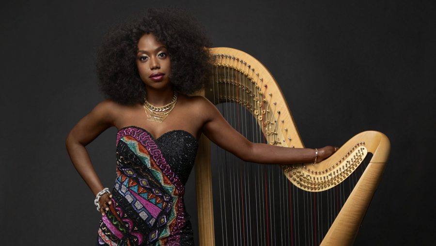 Grammy-nominated jazz fusion harpist Brandee Younger.