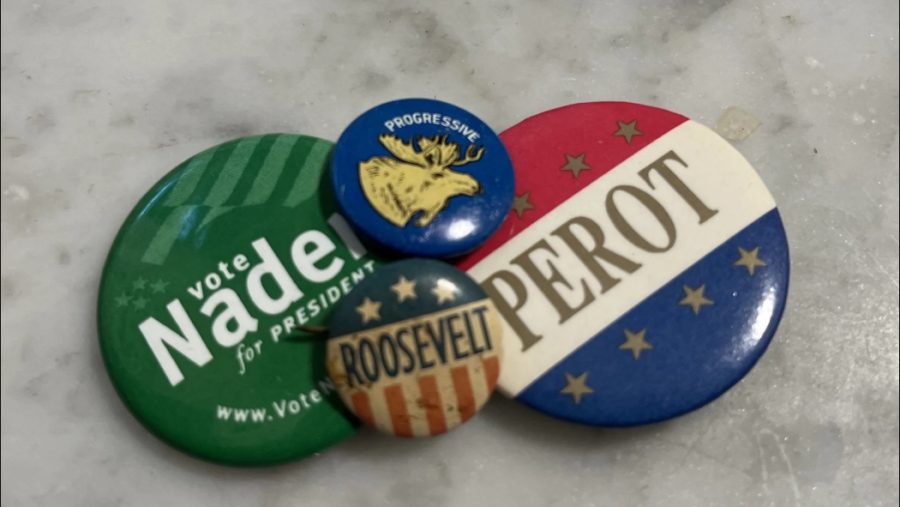 Campaign buttons from Michigan Public Radio Network reporter Rick Pluta's personal collection.