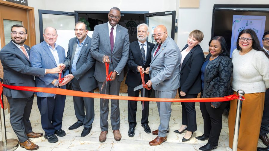 Local dignitaries joined in the ribbon cutting for the Islamic Center of Detroit's new mental wellness center on Wednesday, Oct. 16, 2024.