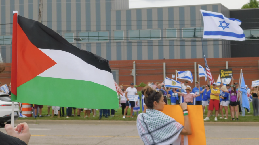 Back in July, protesters on both sides of the conflict in Gaza faced off outside the Zekelman Holocaust Center in Farmington Hills.