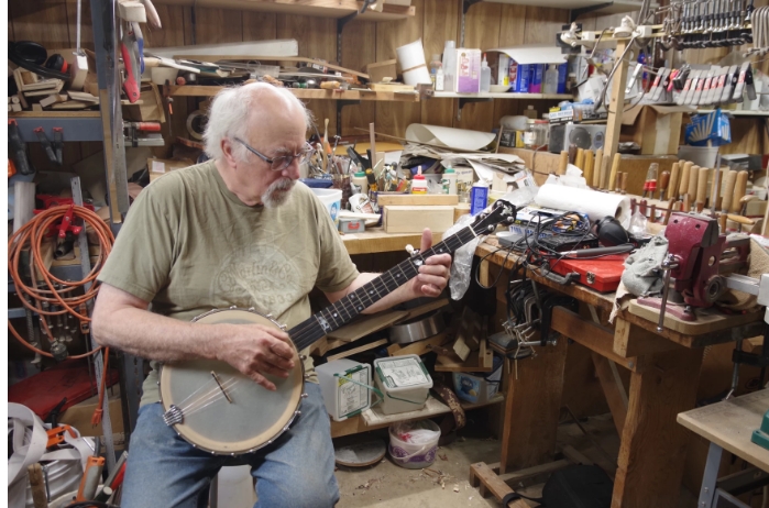 Bloom tries to keep himself busy, not only playing banjos but making them too, in addition to guitars, violas and other string instruments. The final rural Democrat I spoke with lives just outside of Paw Paw.