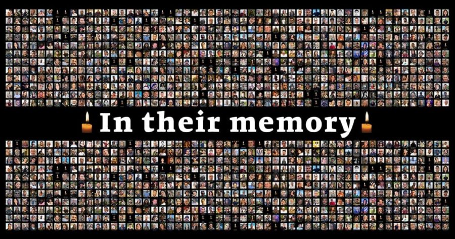 The Oct. 7 Memorial Wall for the Murdered and Fallen, displayed at the National Library of Israel.