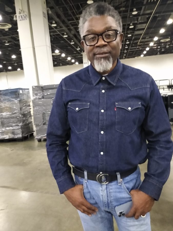 Detroit Elections Department COO Daniel Baxter in Hall A, the new site for vote counting at Huntington Place in Detroit.