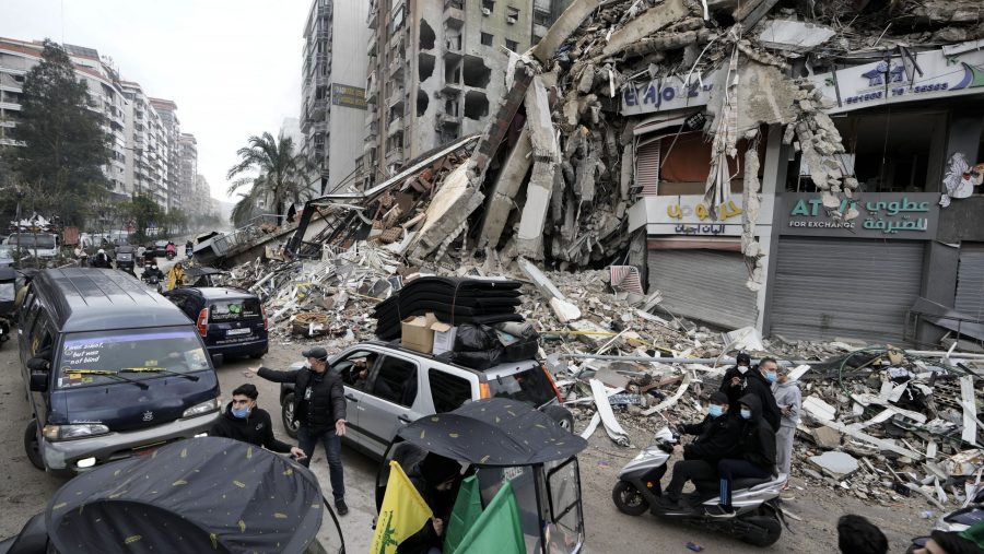 Displaced residents return to Dahiyeh, in Beirut, Lebanon, following a ceasefire between Israel and Hezbollah that went into effect on Wednesday, Nov. 27, 2024.