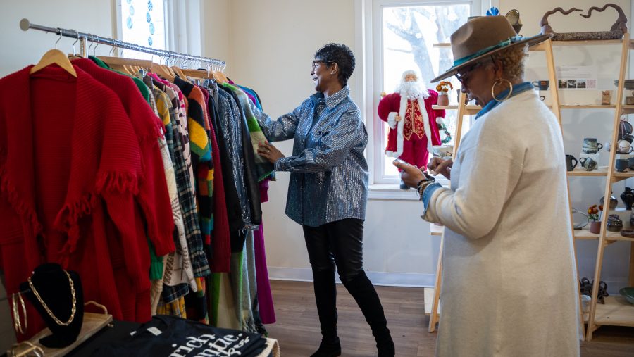 Shoppers peruse the racks at the Grandmont Rosedale Development Corporation's Shop Small event in 2023.