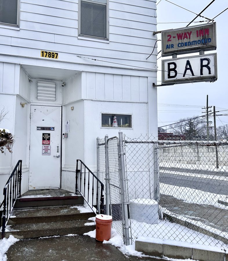 An exterior view of the Two Way Inn on Detroit's northeast side.