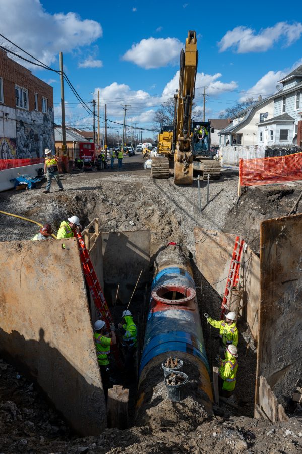 Crews continue to work on the water main break in Southwest Detroit.