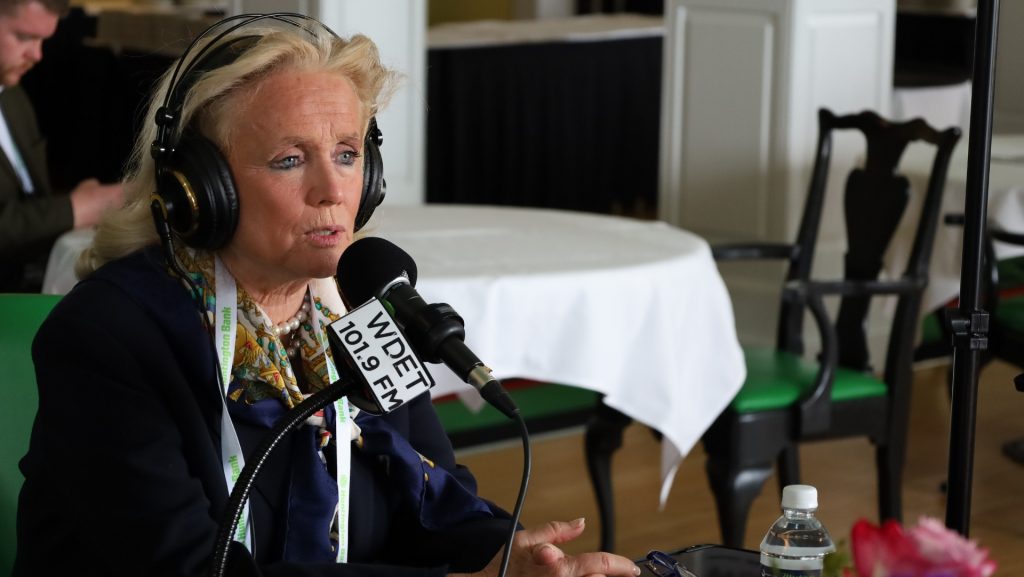 Michigan Congresswoman Debbie Dingell speaks with WDET at the 2025 Mackinac Policy Conference on Mackinac Island.