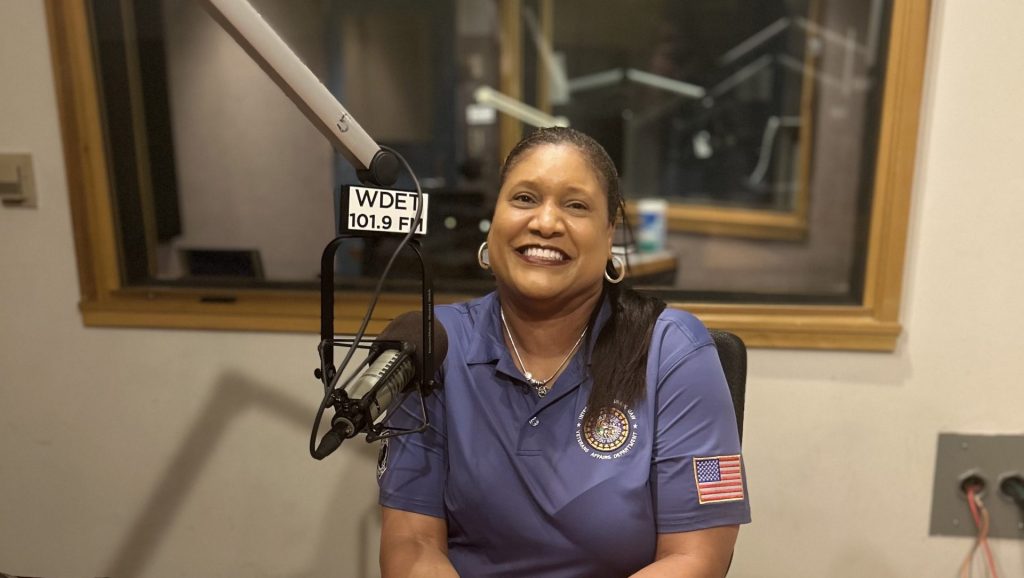 UAW Region 1A Director Laura Dickerson appears on "The Metro" at WDET Studios, June 26, 2025.