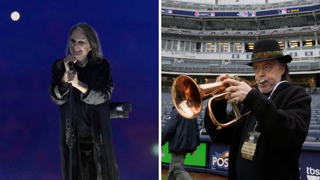 Collage of Ozzy Osbourne and Chuck Mangione performing