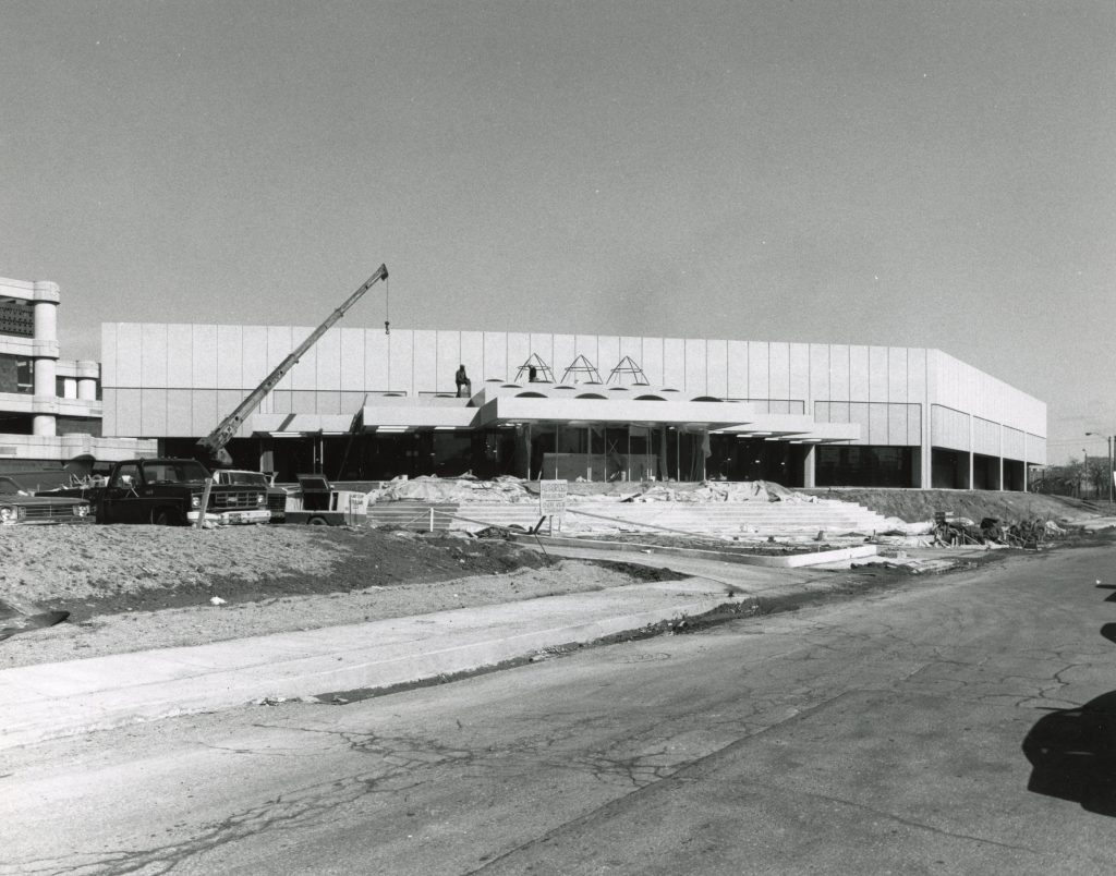 The Wright under construction