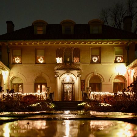 The Berry Gordy Estate decorated for the holidays