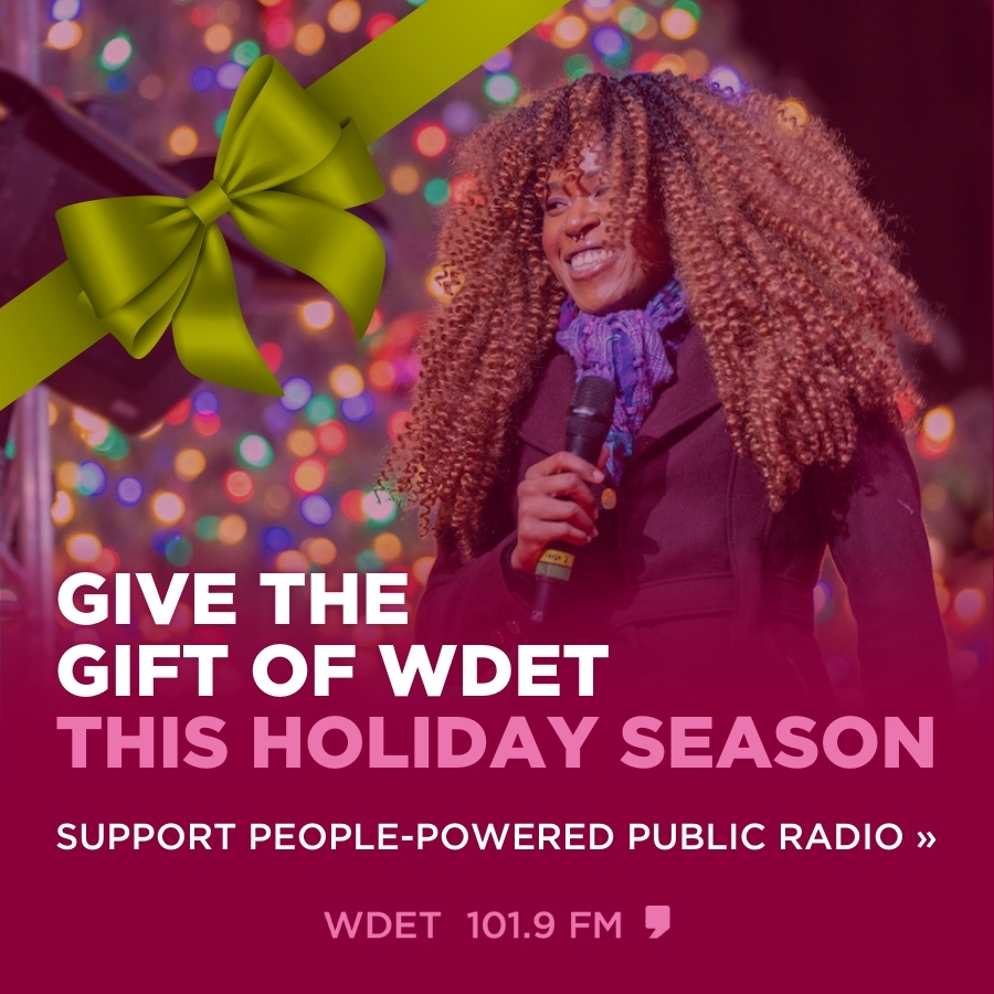 Tia Graham hosting the tree lighting in 2023